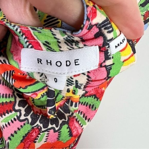 Rhode Jemima Paisley Crepe Midi Dress Size 0 Festival Of Love - Picture 10 of 14